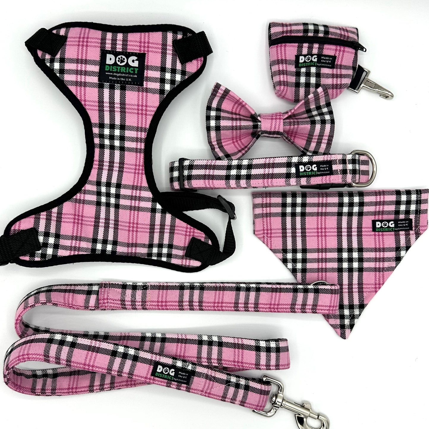 Check Dog Bow Tie Pretty in Pink