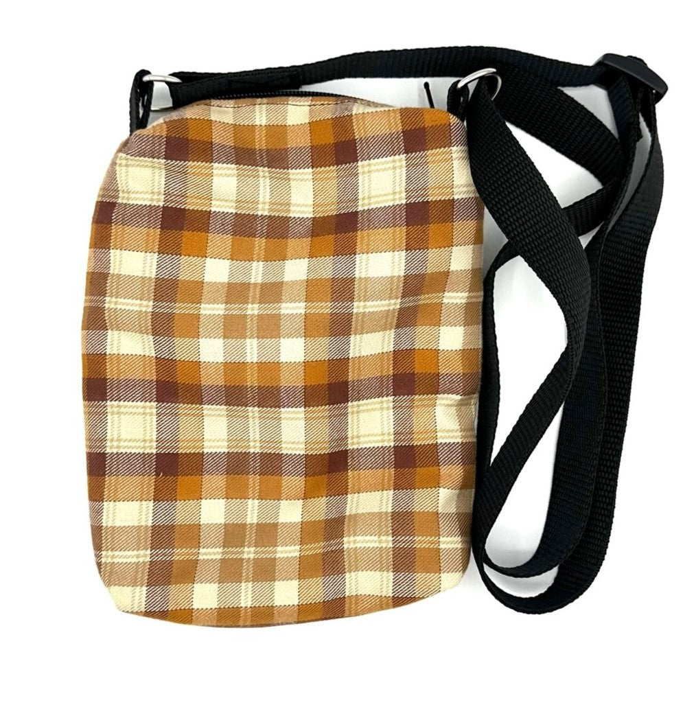 Check Dog Walking Bag Butterscotch