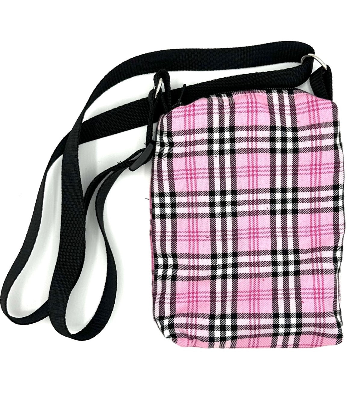 Check Dog Walking Bag Pretty in Pink