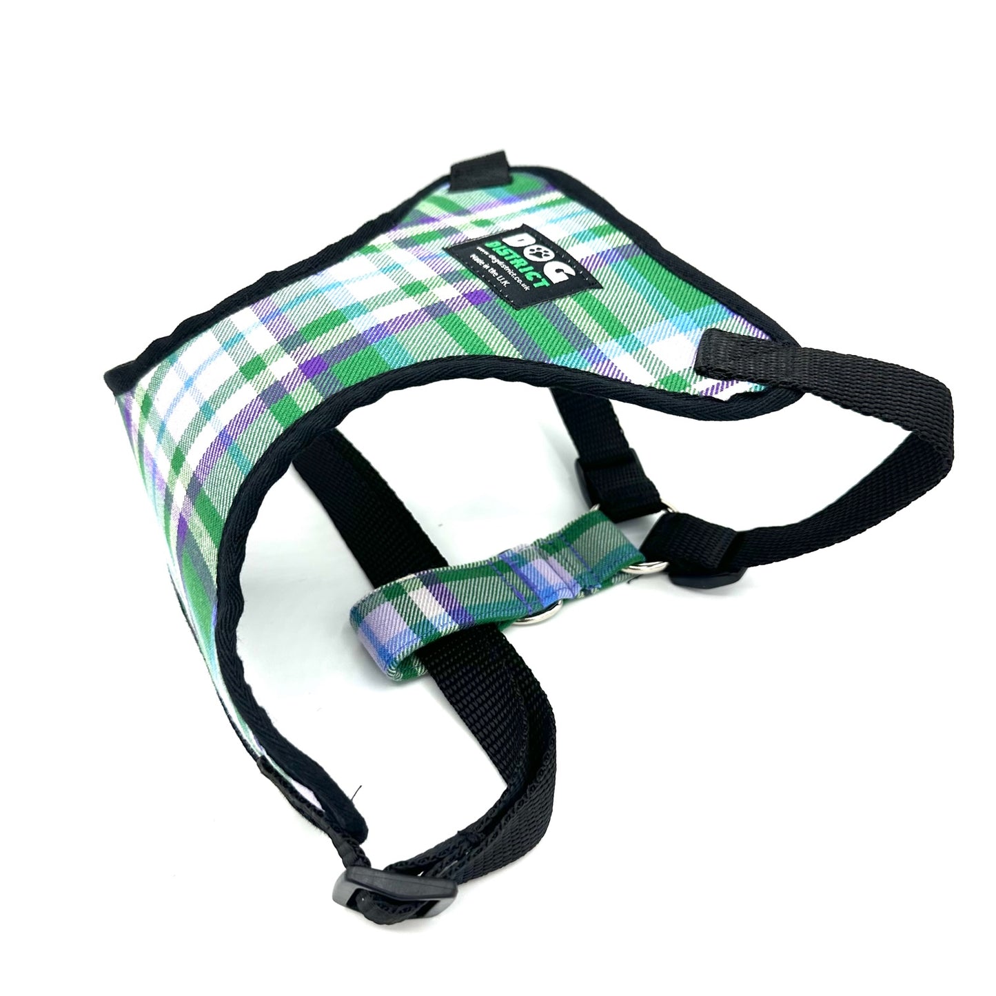 Check Dog Harness Thistle