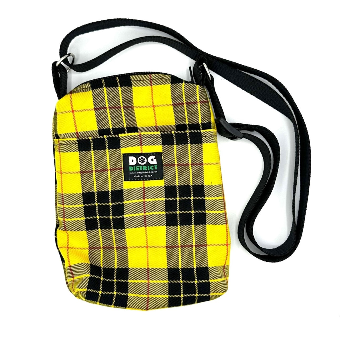 Check Dog Walking Bag Sunshine Yellow