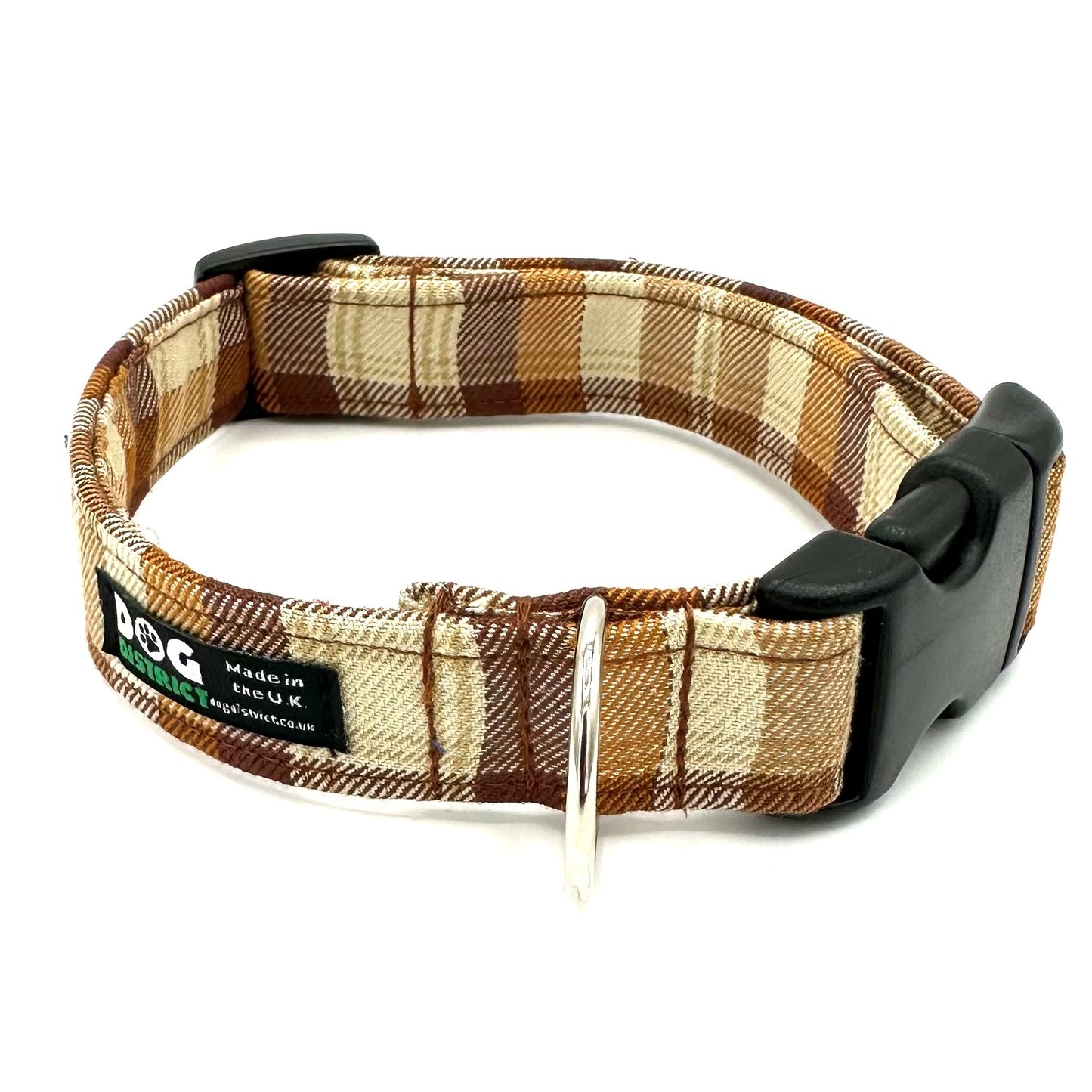Check Dog Collar Butterscotch