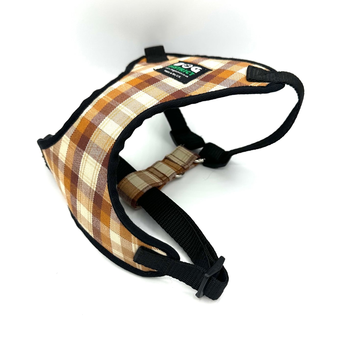 Check Dog Harness Butterscotch