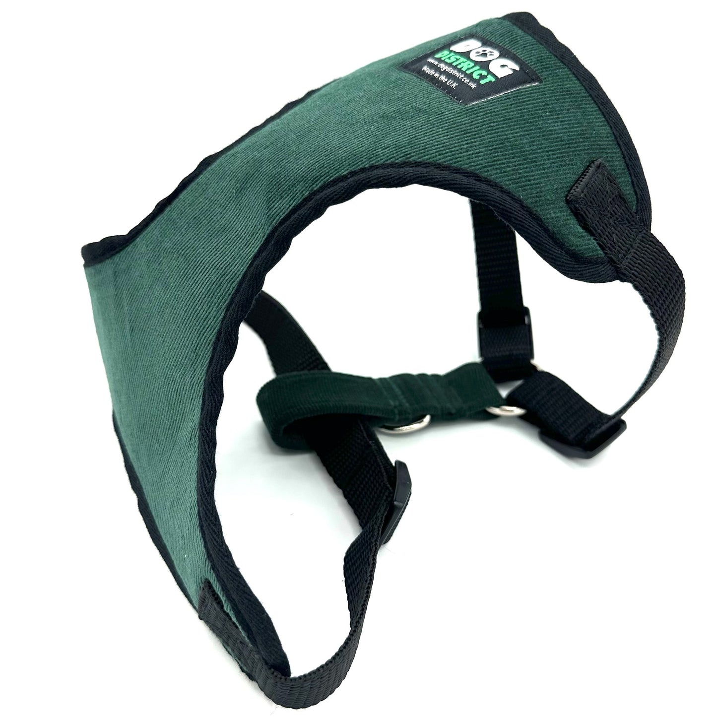 Cord Dog Harness Forest Green
