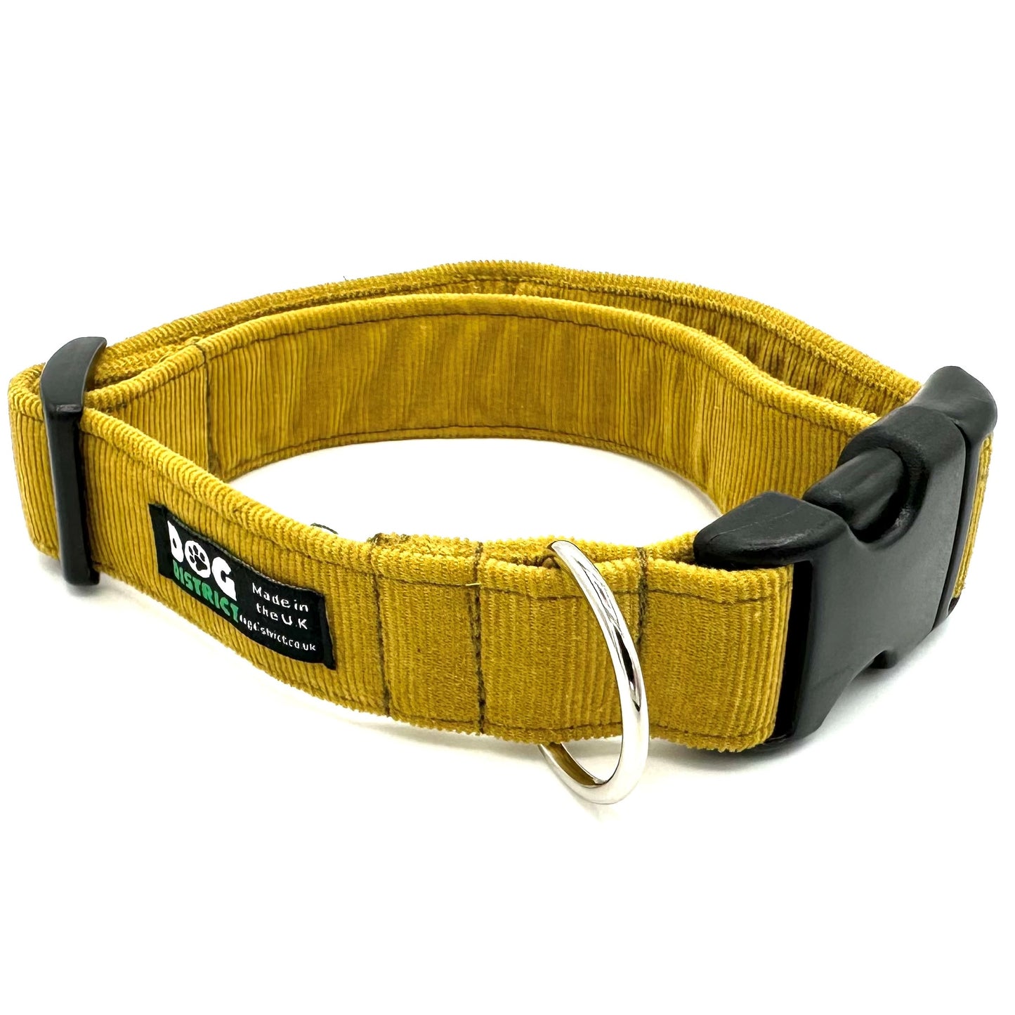 Cord Dog Collar Mustard