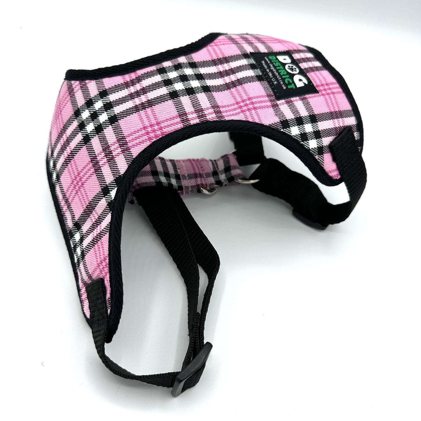 Check Dog Harness Pretty in Pink