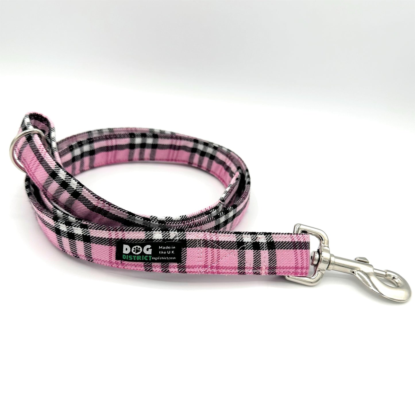 Check Dog Lead Pretty in Pink