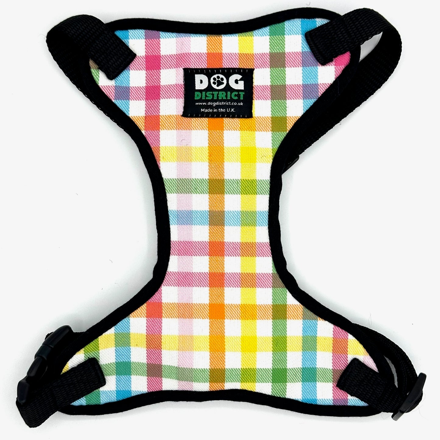 Check Dog Harness Confetti