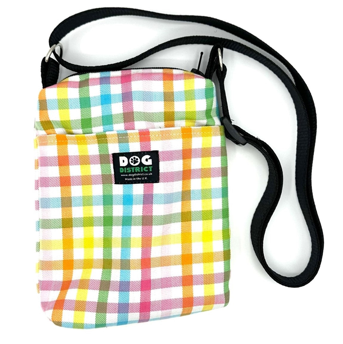 Check Dog Walking Bag Confetti