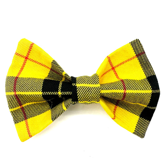 Check Dog Bow Tie Sunshine Yellow