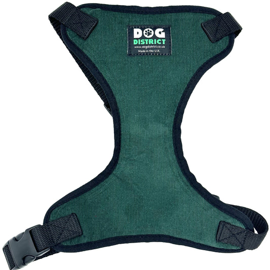 Cord Dog Harness Forest Green