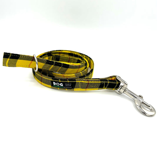 Check Dog Lead Sunshine Yellow