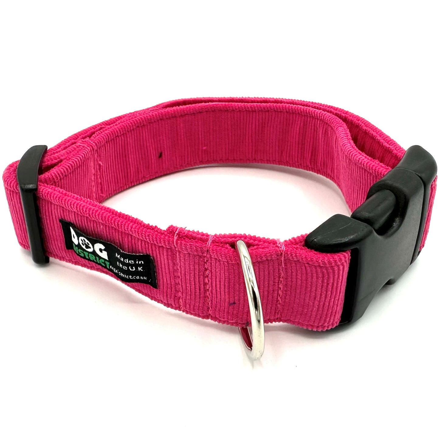 Cord Dog Collar Bubblegum Pink