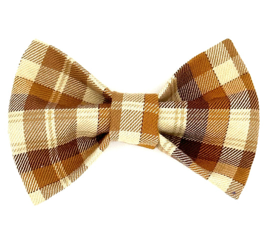 Check Dog Bow Tie Butterscotch