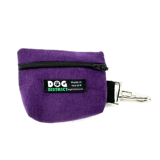 Dog Poo Bag Holder Plum Purple Cord