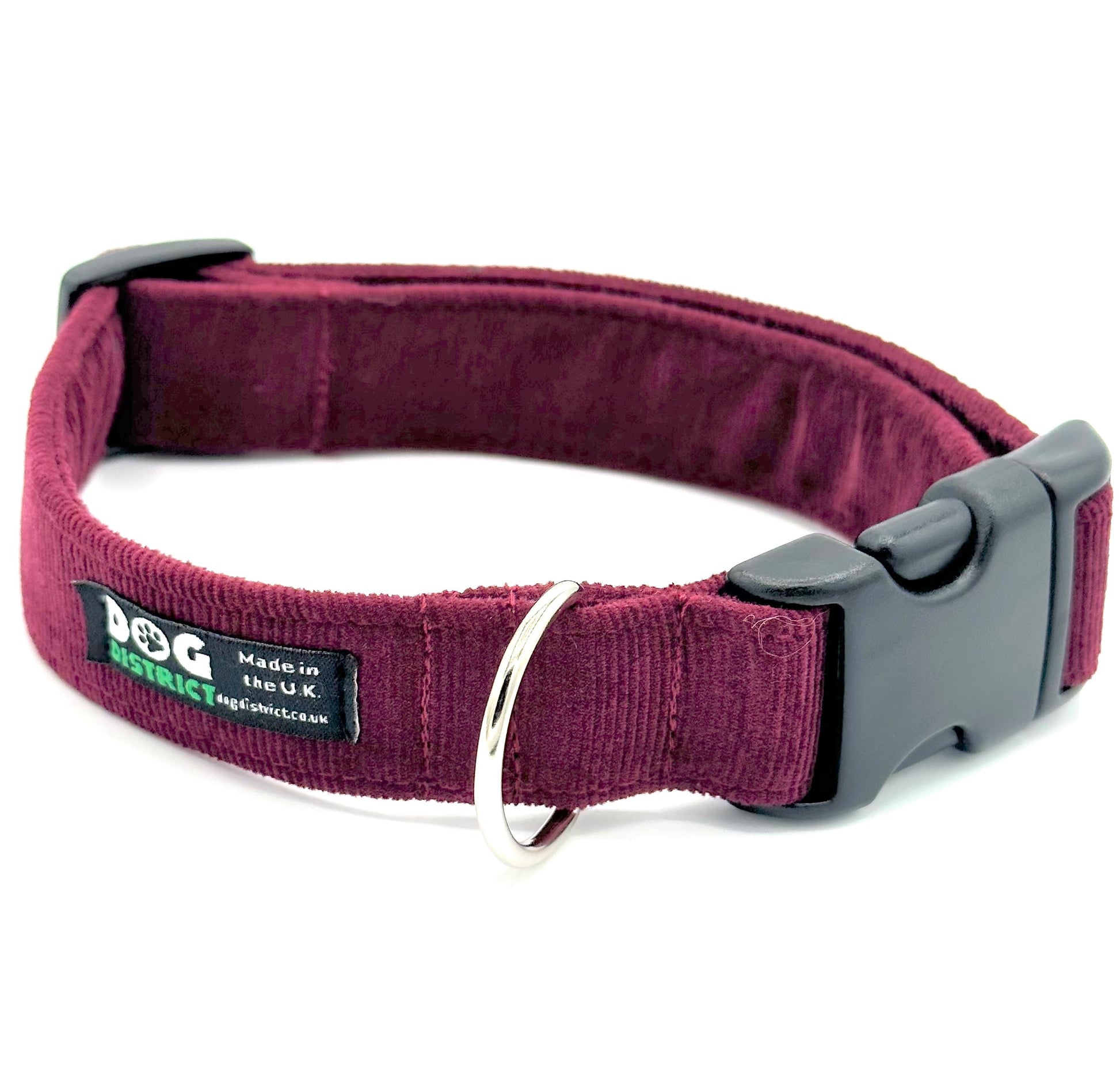 Cord Dog Collar Very Berry