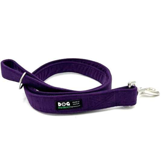 Cord Dog Lead Plum Purple
