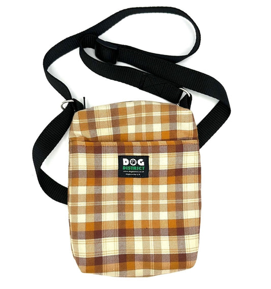 Check Dog Walking Bag Butterscotch