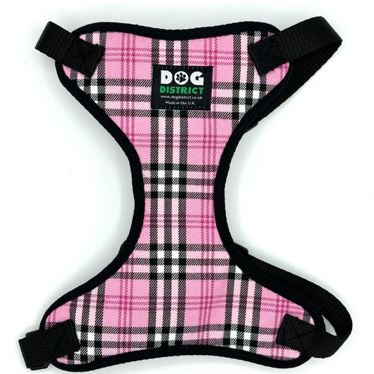 Check Dog Harness Pretty in Pink