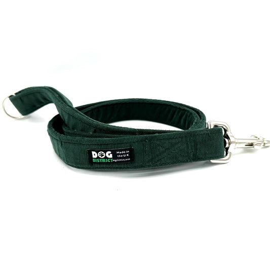 Cord Dog Lead Forest Green