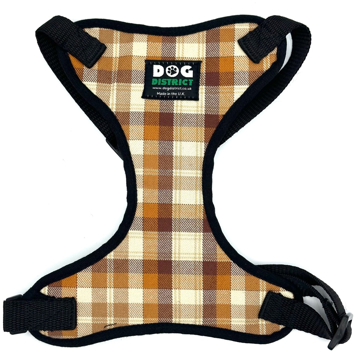 Check Dog Harness Butterscotch